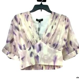 Beulah Lavender Tie-Dye Blouse size large new without tags
